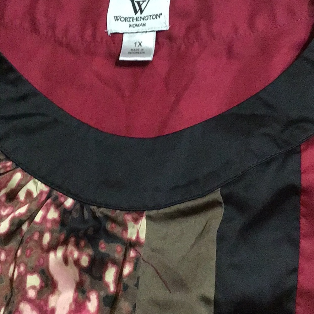 Worthington cap sleeve blouse size 1X